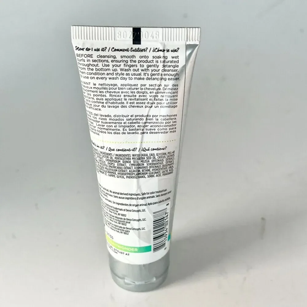 Deva Curl Wash Day Wonder Pre-Cleanse Hair Detangler Travel 1.5 fl oz 44.3ml New